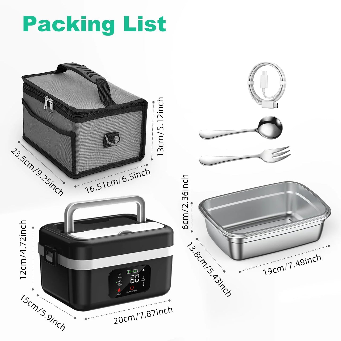 HeatMateBox™ Smart Heated Lunch Box